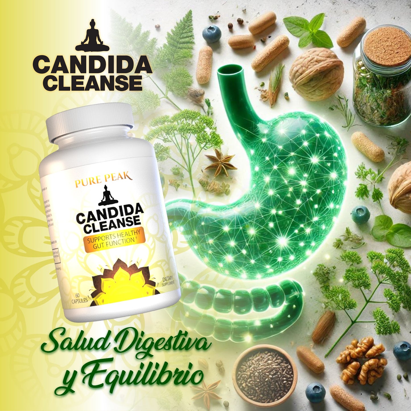 Candida Cleanse - Elimina el Exceso de Cándida y Restaura tu Equilibrio Interno🍃